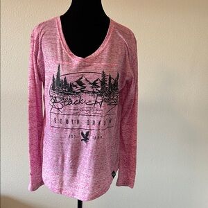 Pink Graphic Long Sleeve Top
